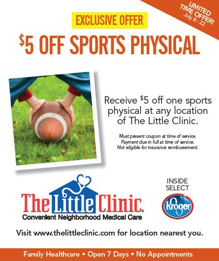 $5.00 Off A Sports Physical The Little Clinic at Kroger ...