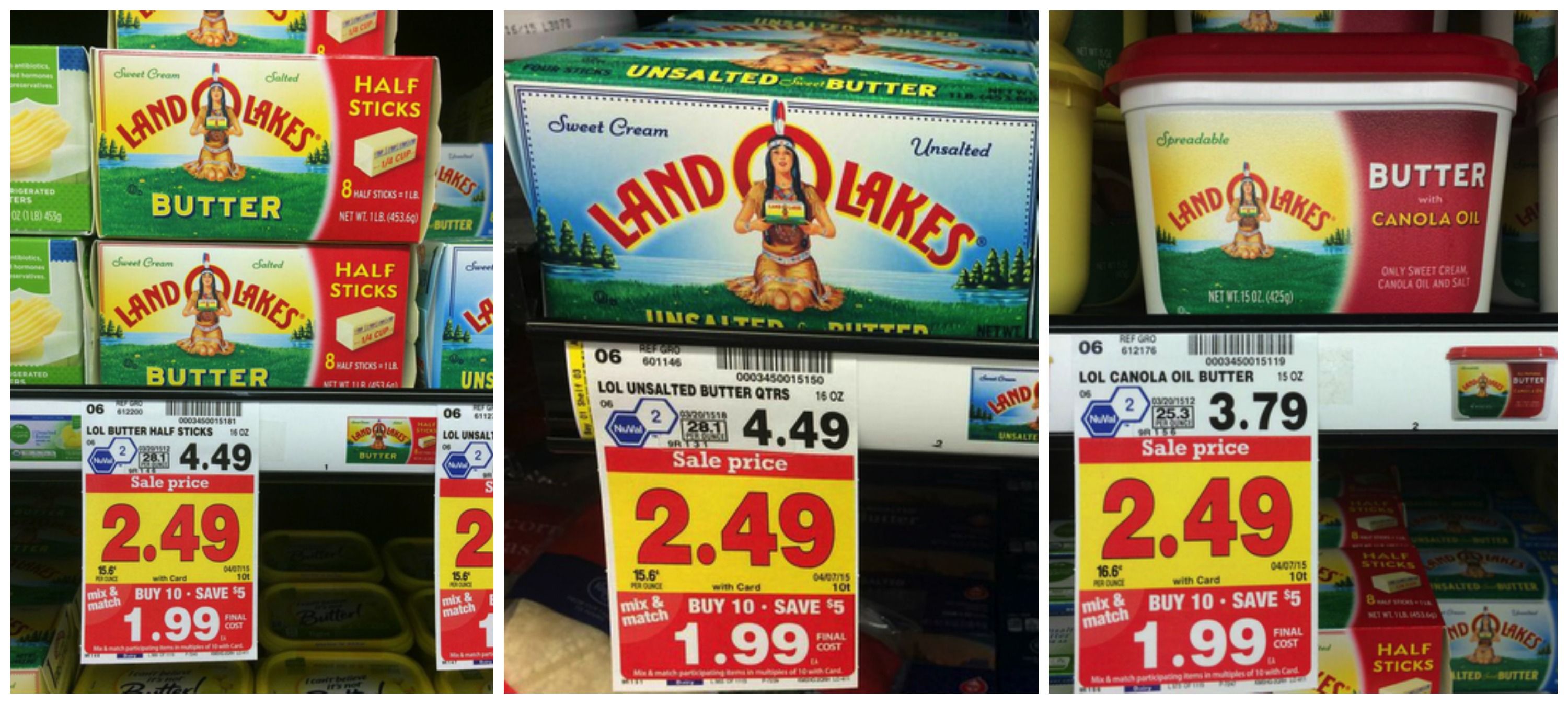 Land O Lakes Butter ONLY 1.49 at Kroger!! Kroger Krazy