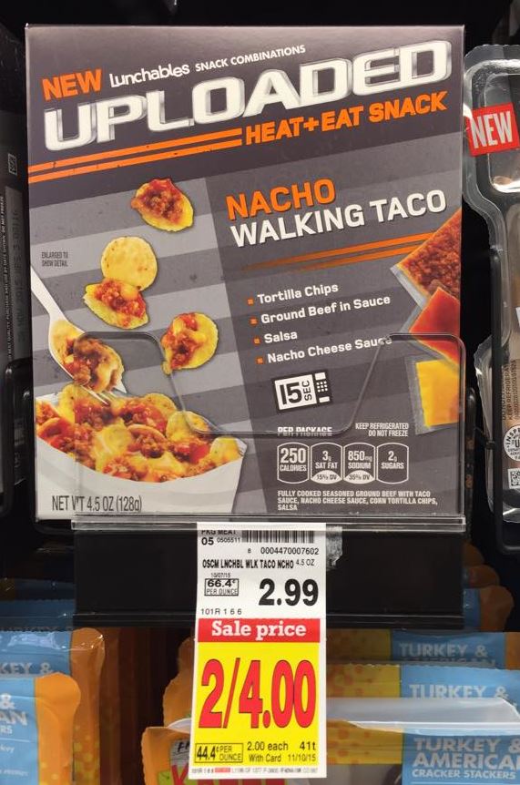 Lunchables Uploaded Walking Taco as low as 1.38 each at Kroger