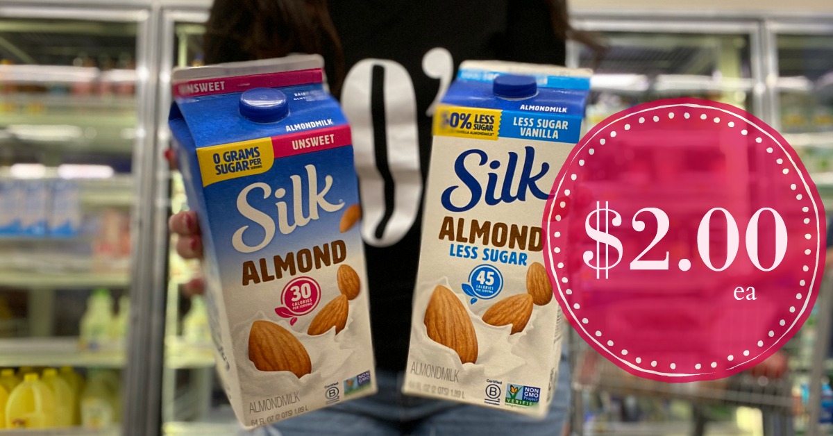 silk almondmilk products are only $2.00 each at kroger!