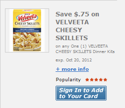 velveeta cheesy skillets coupon