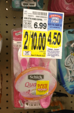 schick quattro razor