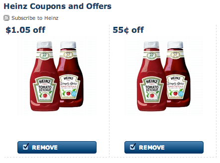 Heinz Ketchup coupons