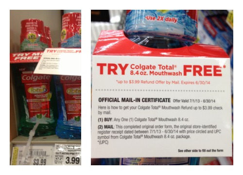 Colgate 1 10 Mouthwash Coupon Mail In Rebate Possible Moneymaker 