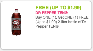 Dr. Pepper Ten coupon