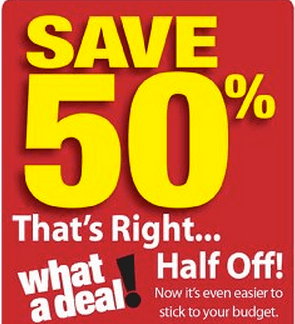50% off sale