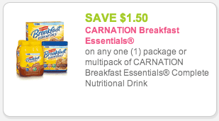 Carnation Breakfast Essentials coupon