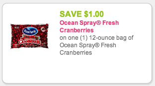 Ocean Spray Fresh Cranberries coupon