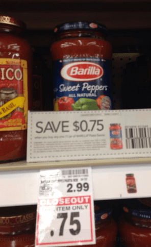 barilla closeout
