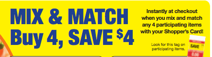 Buy 4, Save $4 Meat