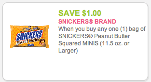 Snickers Peanut Butter Squared coupon