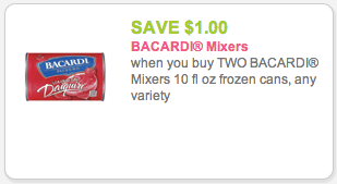 Bacardi Frozen Mixers Coupon