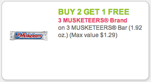 3 Musketeers Coupon