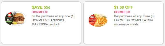 Hormel Compleats Coupons