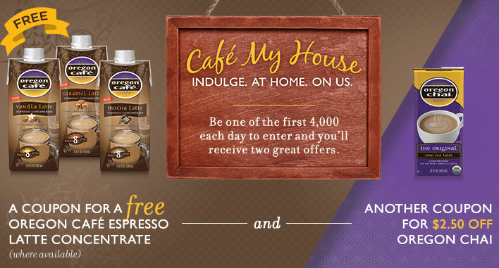 FREE Oregon Cafe Latte Coupon