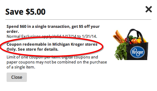 Kroger Total Purchase Coupon