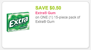Extra Gum Coupon