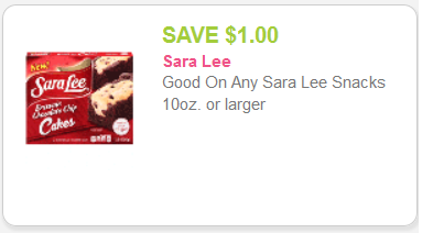 Sara Lee Snack Cakes coupon