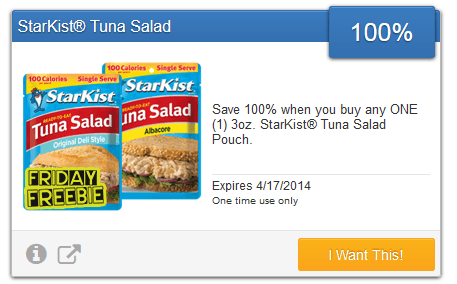 FREE StarKist Tuna Pouch FREE StarKist Tuna Pouch