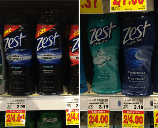 zest body wash kroger