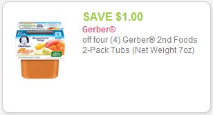 Gerber 2nd Food (2 pack) ONLY $0.61 at Kroger with new Catalina