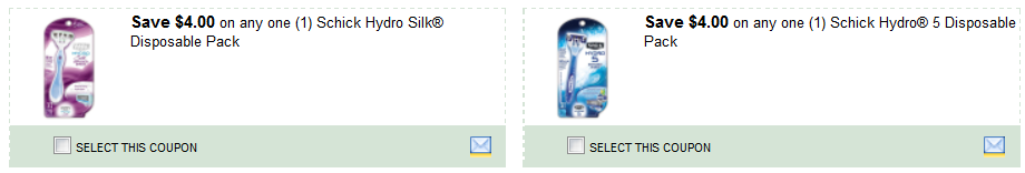 Schick Hydro Coupons