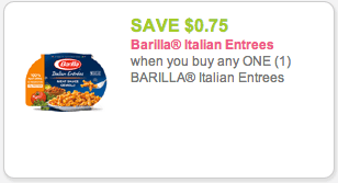 Barilla Italian Entrees Coupon