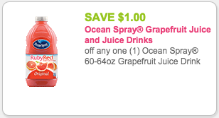 Ocean Spray Grapefruit Juice coupon