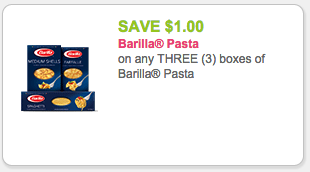 Barilla pasta coupon