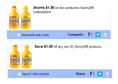 Sunny D coupons