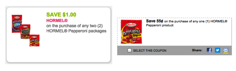 Hormel Pepperoni Coupons