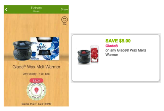 Glade Wax Melts Warmer coupon