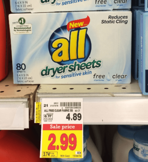 all dryer sheets