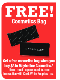 free cosmetic bag maybelline