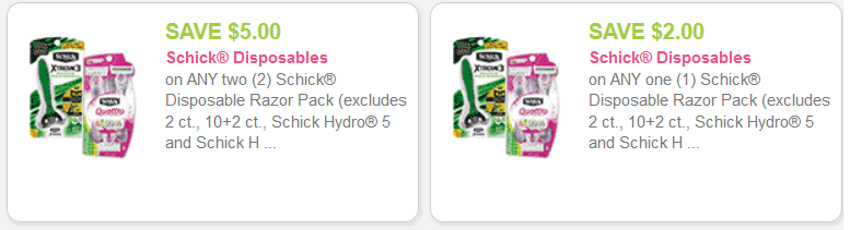 schick coupons