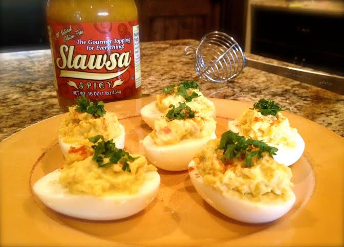 slawsa deviled eggs
