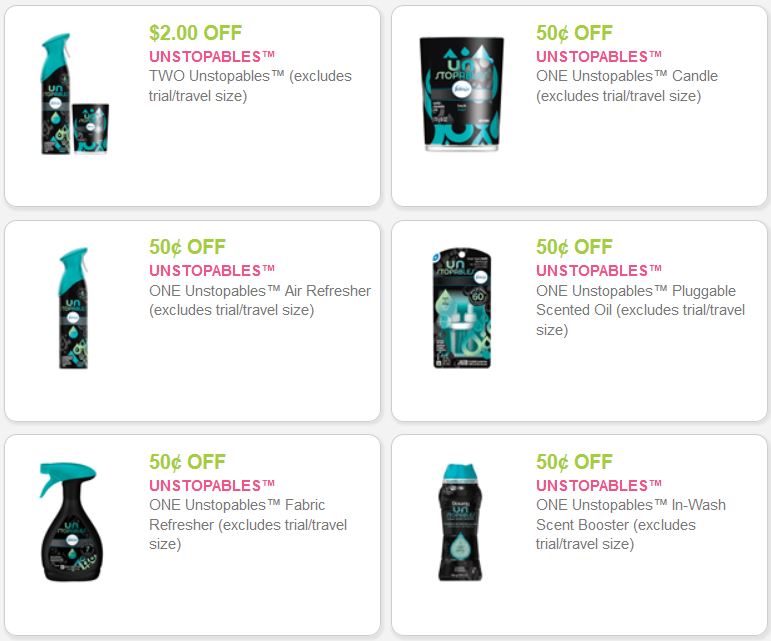 Downy Unstopables coupons