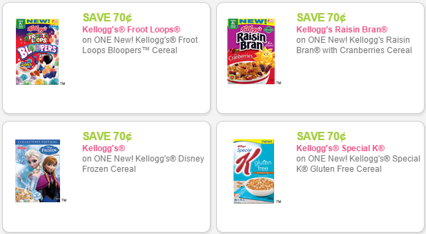 Kellogg's Cereal Coupons 1