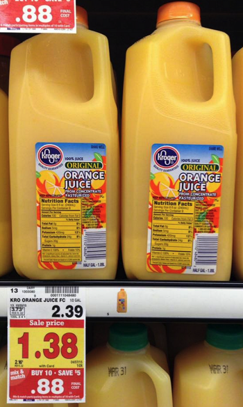 Kroger Orange Juice