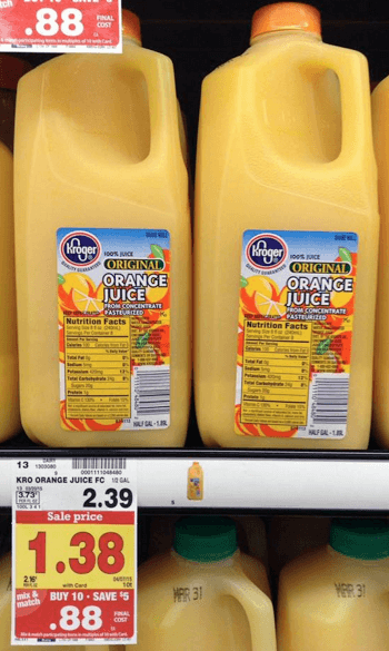 Kroger Orange Juice