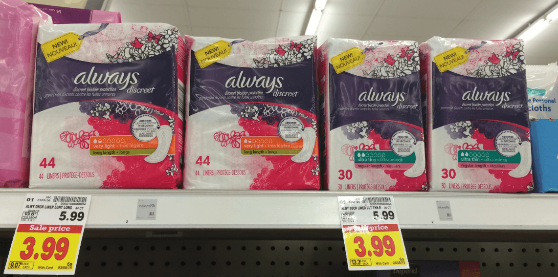 always discreet liners