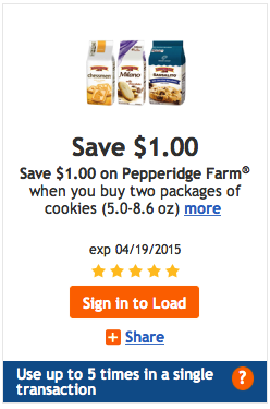 Pepperidge Farm Cookies coupon