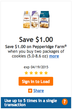 Pepperidge Farm Cookies coupon