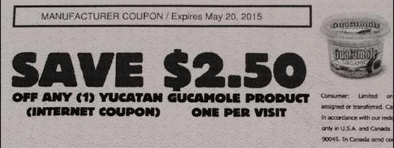 Yucatan Guacamole Coupon 