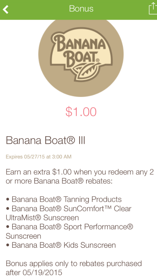banana boat bonus