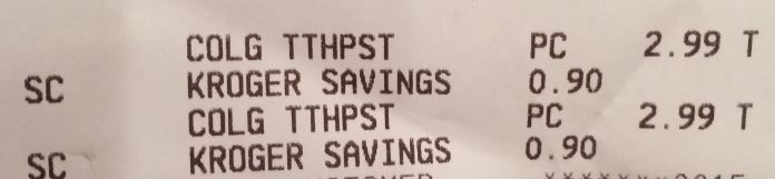 colgate receipt
