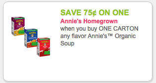 Annie's Homegrown Organic Soup Coupon