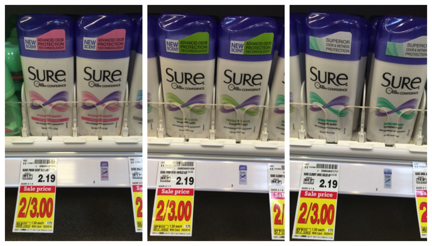 sure deodorant collage