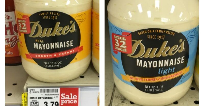 NEW Duke's Coupon = Mayonnaise (32 oz) for $2.59 at Kroger!! - Kroger Krazy