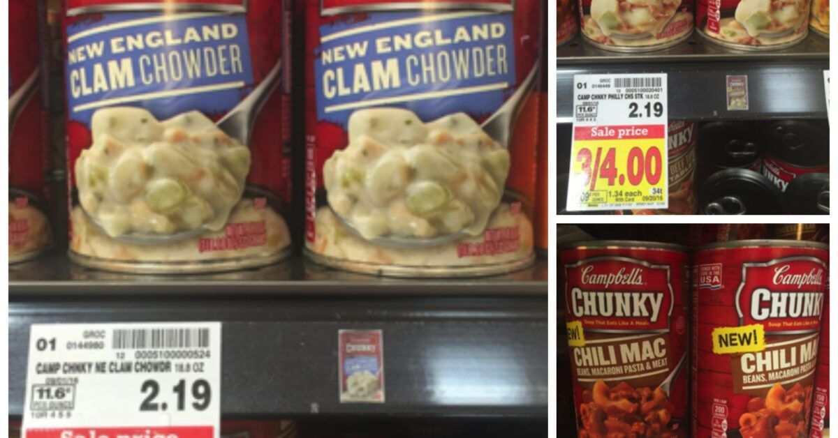 NEW Campbell's Chunky Soup Coupon = ONLY $0.93 each at Kroger! - Kroger ...